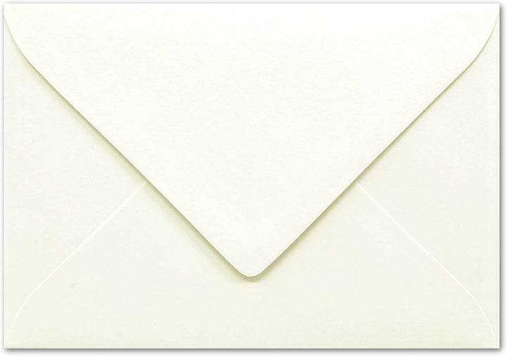 50 Briefumschläge Natur-Weiss - DIN C6 - gefüttert mit weissem Seidenpapier - 90 g/m² - 11,4 x 16,2