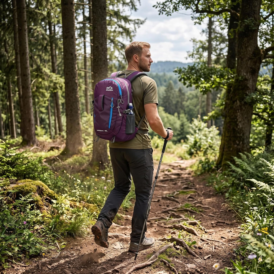30L Wanderrucksack Herren Damen Reiserucksack Wasserdicht Rucksack Outdoor Trekkingrucksack Leicht G