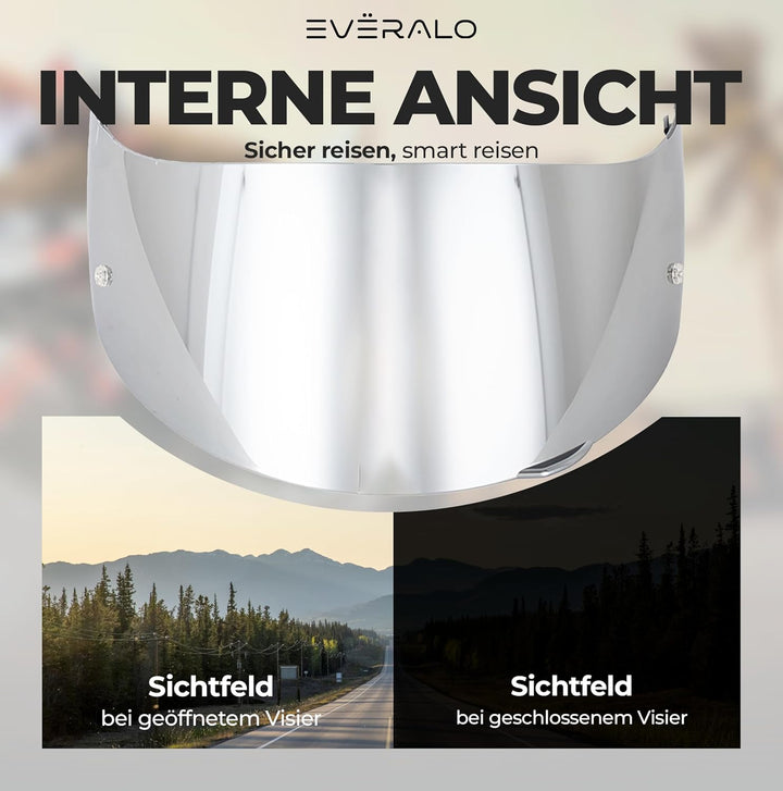 Everalo Kompatibel mit Agv K1 Visier - K3sv - K5 - K5s - K1s - S4sv - Horizon - Skyline - Strada - S