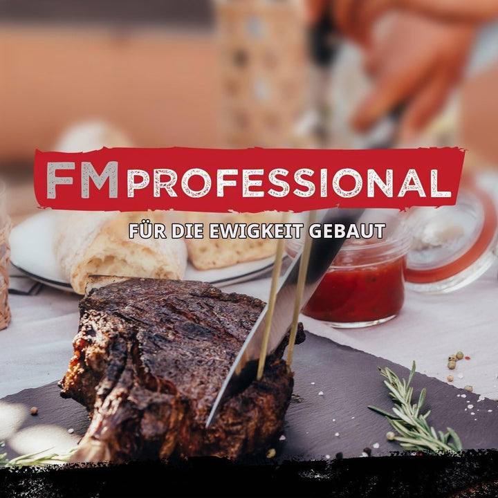 FMProfessional Fleischgabel für Steaks, Braten &amp; Gemüse by Fackelmann – Grillgabel mit langen Zinken