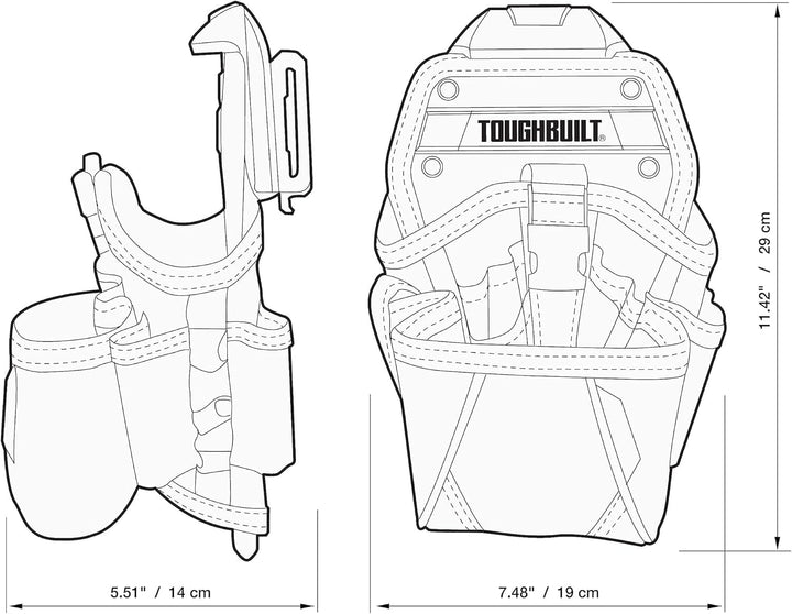 ToughBuilt TOU-CT-20-LX Spezial-Bohrer-Holster/Werkzeuggürteltasche