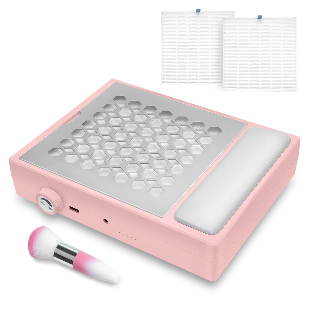 Madenia Professionell Staubabsaugung für Nägel - 56W Leistungsstark Nagelstaubsauger mit 2 Filters u