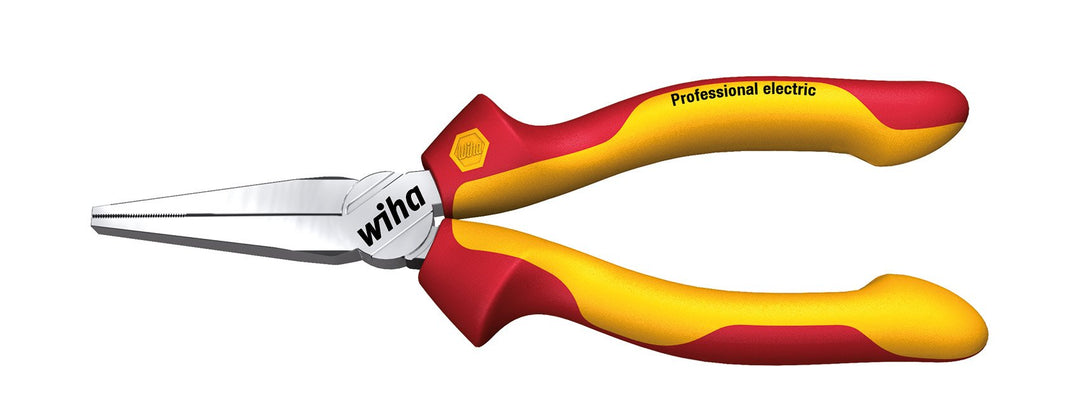 Wiha Langbeck-Flachzange Professional electric in Blister (27426) 160 mm Zange für Elektriker, VDE g
