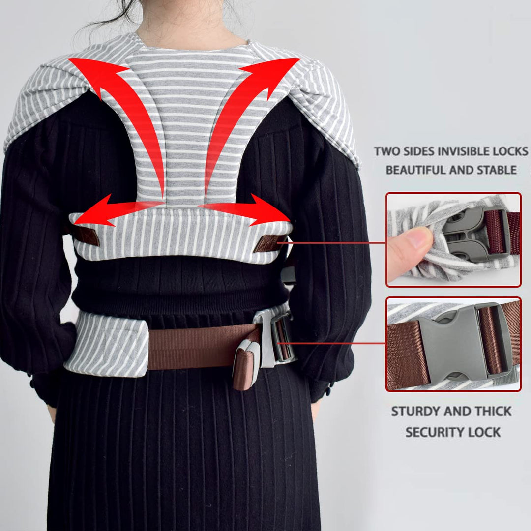 vrbabies Babytrage für Neugeborene ab Geburt Extra Weich, Bauchtrage Baby-Tragetasche Ergonomisch (S