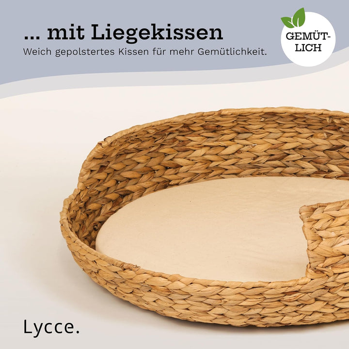 Hundebett Katzenbett Opal Wasserhyazinthe Natur Gr. 3 (Ø 62 cm) Grösse 3, Größe 3