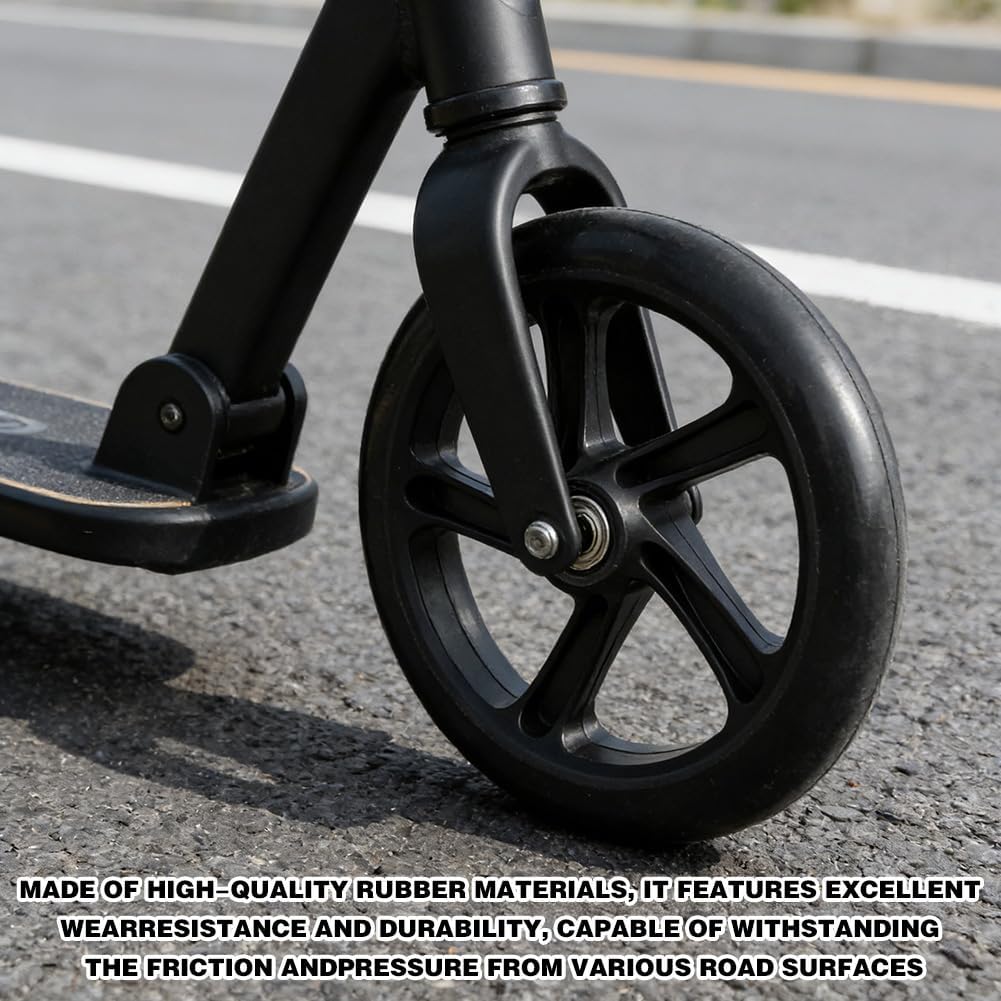 2 Stück 200mm Scooter Rollen, Scooter-Räder mit ABEC-9 Lagern, Anti-Rutsch Cityroller Reifen Ersatzr