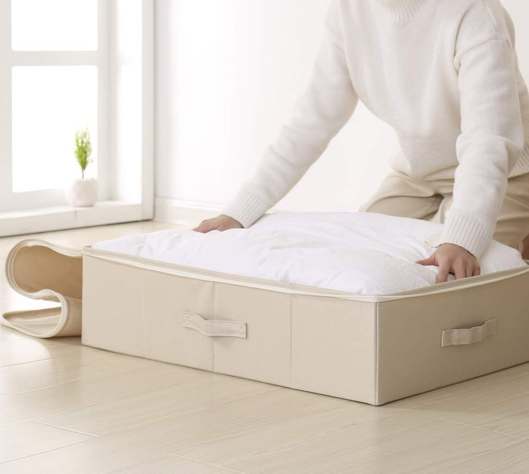 iwill CREATE PRO IKEA Style Fabric Folding Under Bed Aufbewahrungsbox Organizer mit Deckel, zusammen