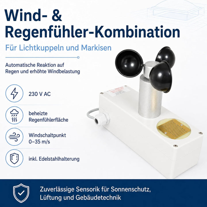 Wind und Regensensor Typ-Europa / 230V