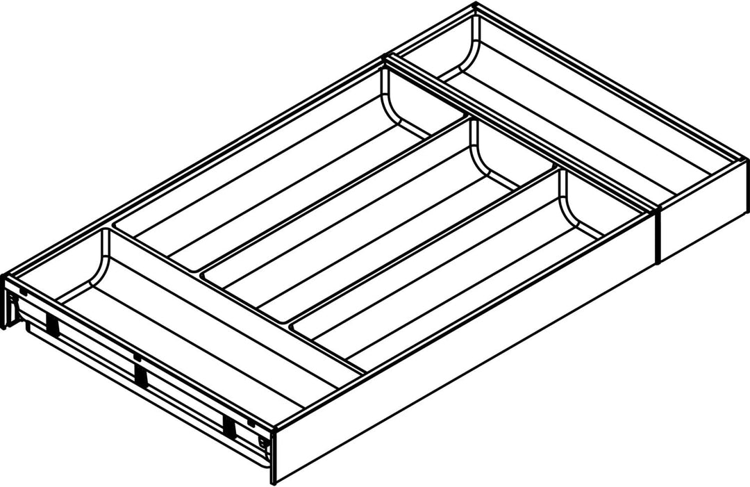BLUM 5140460 AMBIA-LINE Besteckeinsatz NL550mm,B300mm, Stahl oriongrau, grau, 22 inch