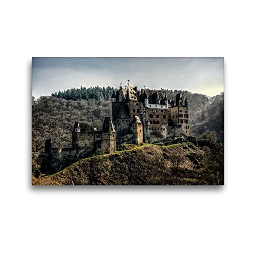 Premium Textil-Leinwand 45 x 30 cm Quer-Format Burg Eltz | Wandbild, HD-Bild auf Keilrahmen, Fertigb
