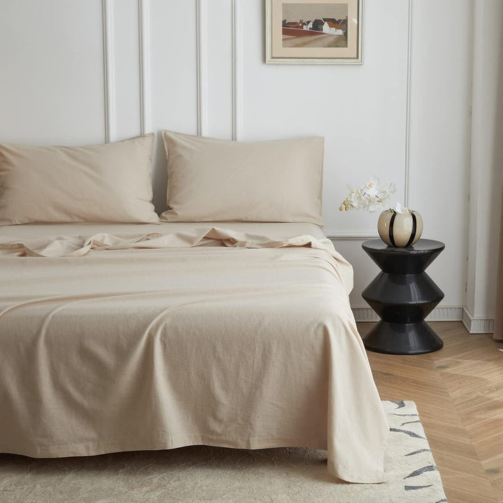 Simple&Opulence Leinen und Baumwollmischung Kissenbezüge Hotel Quality Pack von 2 Atmungsaktiver Kis