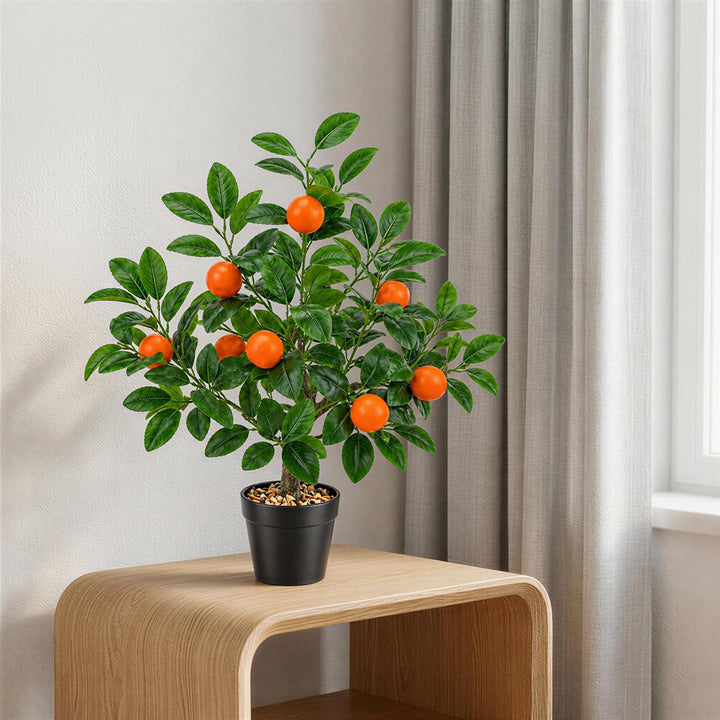 Gresorth 51cm Künstliche Orange Bäume Gefälschte Household Grün Pflanzen Früchte Dekoration mit Kuns