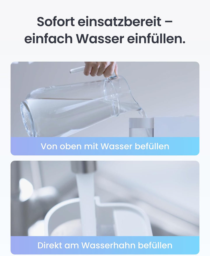 SwitchBot Verdunstungsluftbefeuchter, 750 ml/h, 4,5-L-Tank, ohne Nebel/weissen Staub, Top-Fill, wasc