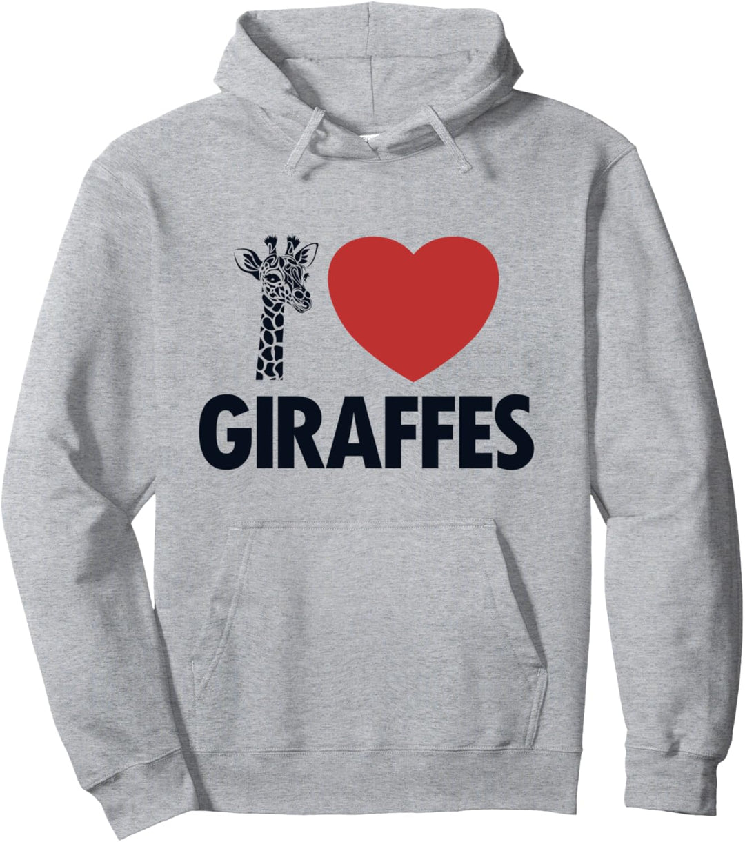 Ich liebe Giraffen Nubische afrikanische Giraffidae Giraffe Pullover Hoodie