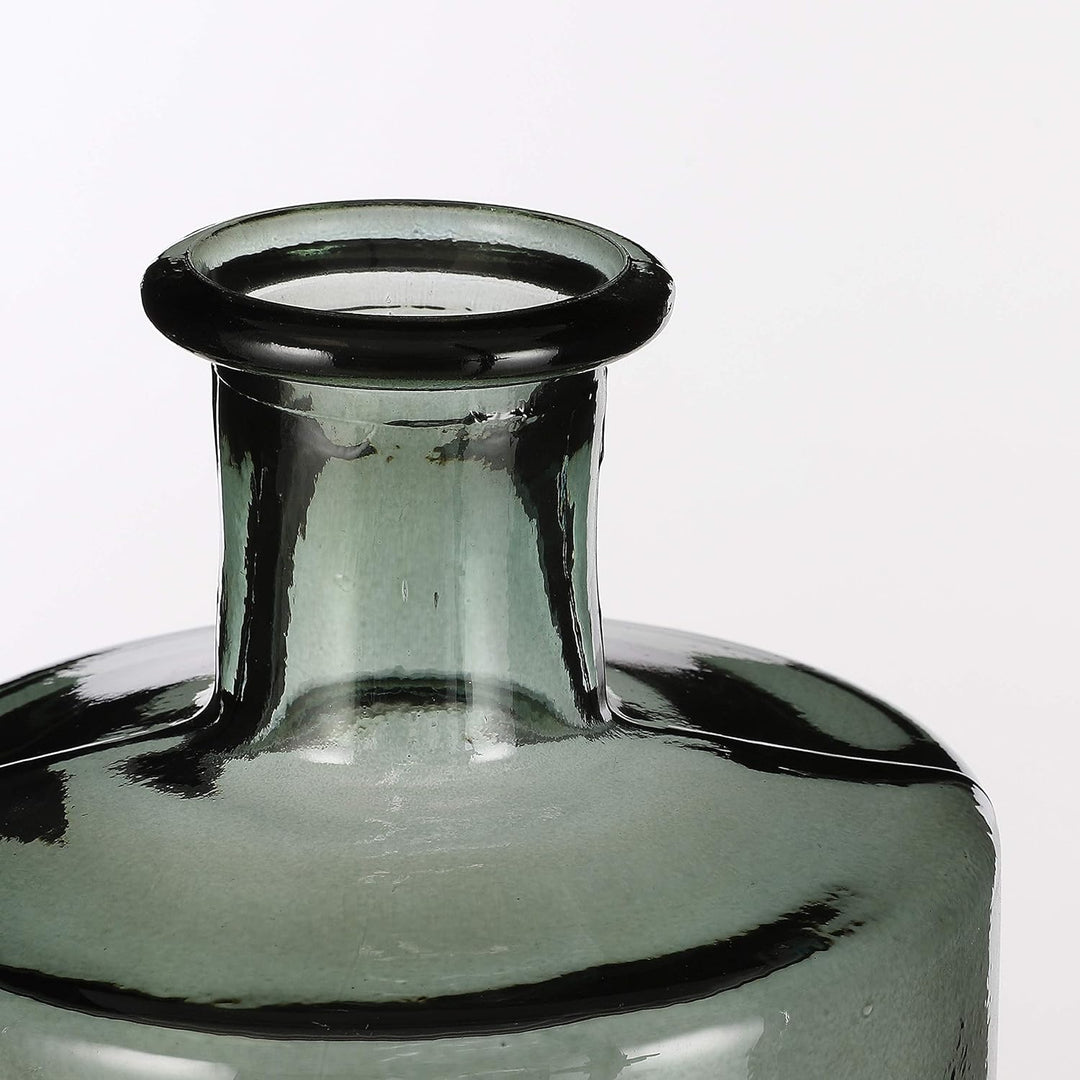 Mica decorations Guan Flasche/Vase, Glas, grau, H. 40 cm D. 15 cm H. 40 cm D. 15 cm Grau, H. 40 cm D
