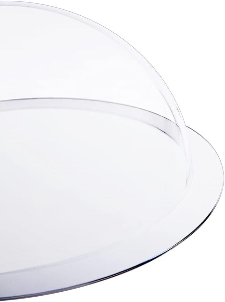HMF 46710 Halbkugel aus Acryl mit Krempe, DIY Acrylhaube | Ø 10 cm | Transparent 100 mm, 100 mm