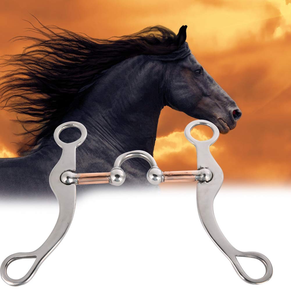 Pferdering Trense Pferd Kauen Edelstahl Bit Edelstahl Dicke Bit Loose Mouth Bit Roller für Pferd