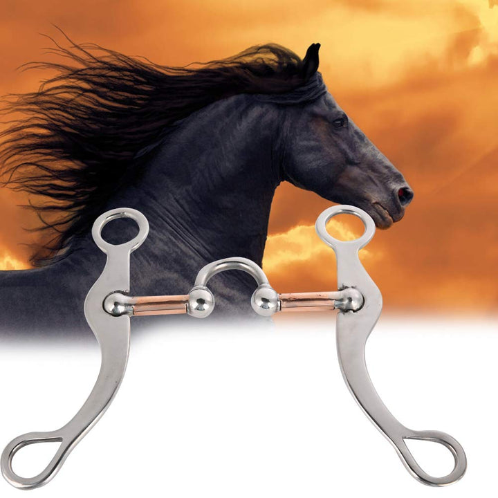 Pferdering Trense Pferd Kauen Edelstahl Bit Edelstahl Dicke Bit Loose Mouth Bit Roller für Pferd