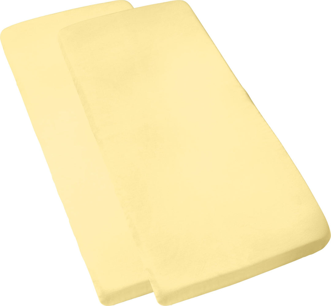 Erwin Müller Kinder-Spannbettlaken Murnau 2er-Pack Single-Jersey - hellgelb Grösse 60x120 cm - 70x14