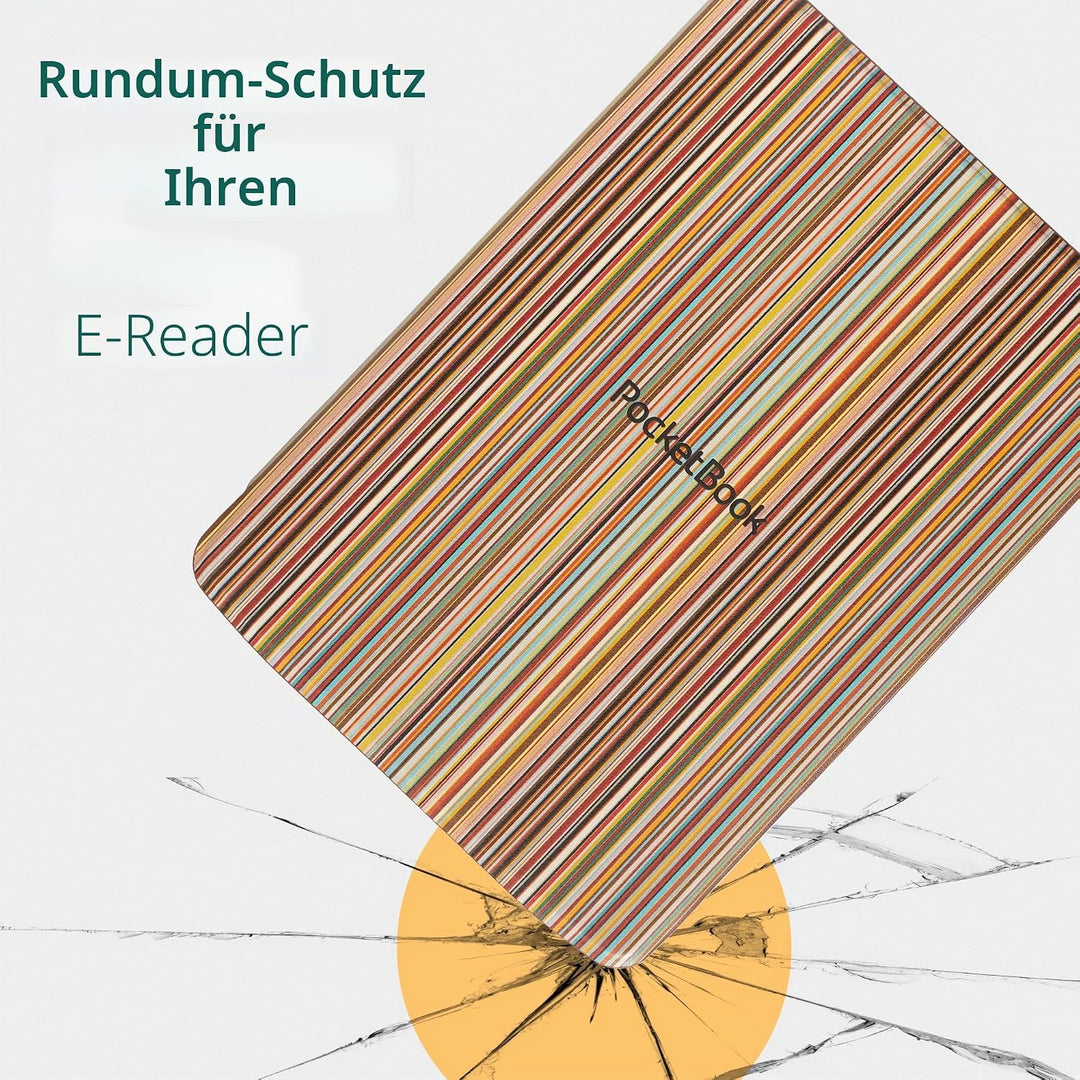 PocketBook Cover Shell Colorfull Strips für InkPad 4, InkPad Color 2, InkPad Color 3