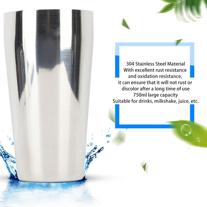 Edelstahl-Milchshake-Becher, 750 ml, tragbarer Rührbecher, Milchshake-Becher, Stabmixerbecher, Milch