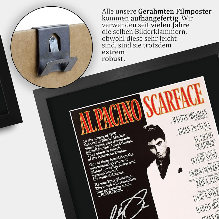 HWC Trading Scarface A3 Gerahmte Signiert Gedruckt Autogramme Bild Druck-Fotoanzeige Geschenk Für Al