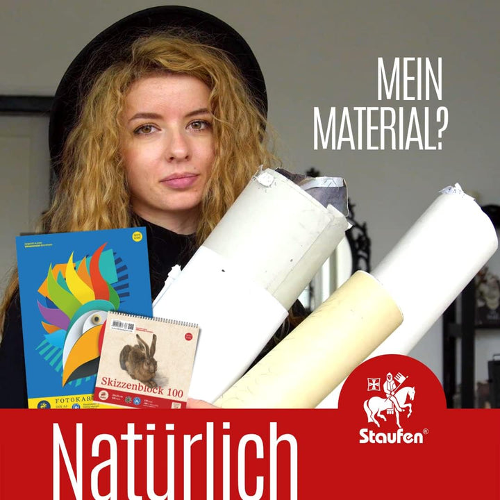 Staufen Edition Dürer Collegeblock - für Künstler, DIN A4, blanko, 50 Blatt, starkes 120g/m² Papier,