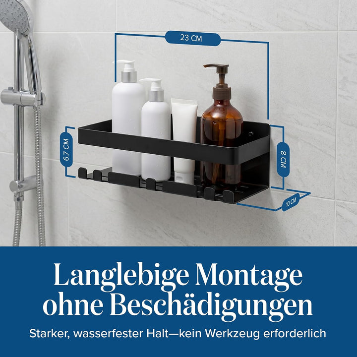 Joeji's Duschablage Edelstahl - 3M Selbstklebend Ohne Bohren - Duschregal Bad - Ablage Dusche Halter