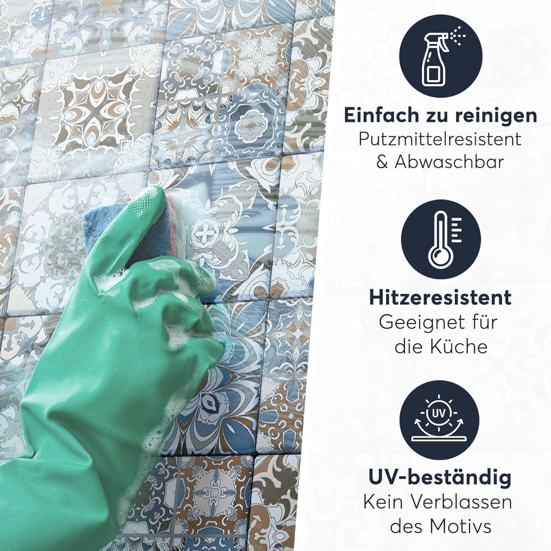 CREATISTO Klebefliesen Stickerfliesen Fliesenfolie - Hochwertige Aufkleber Sticker für Fliesen I Kle