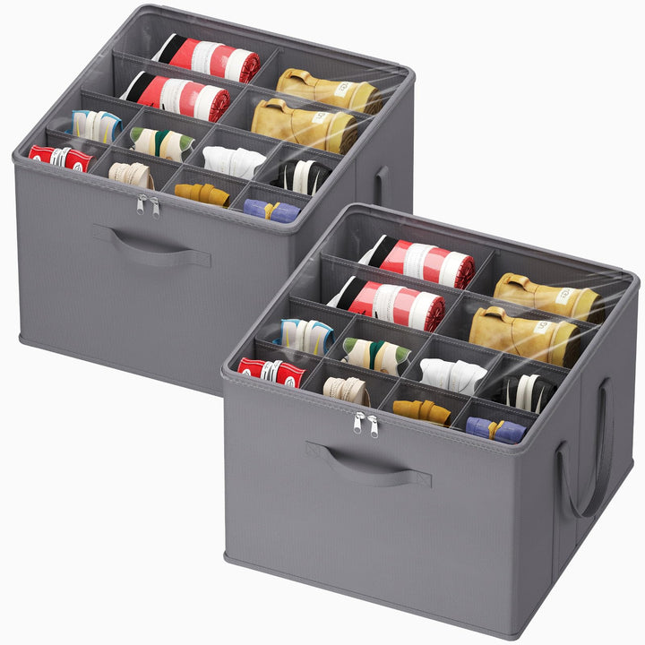 Lifewit Schuhorganizer für 16 Paar, Grosser Schuhschran für Closet mit Unterteilungen und Deckel, Pl