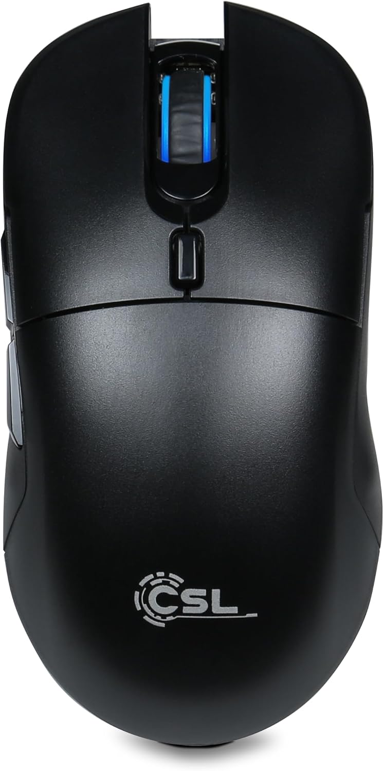 CSL Logix Pro - Tastatur Maus Set kabellos in schwarz mit QWERTZ Layout bestehend aus Funktastatur,