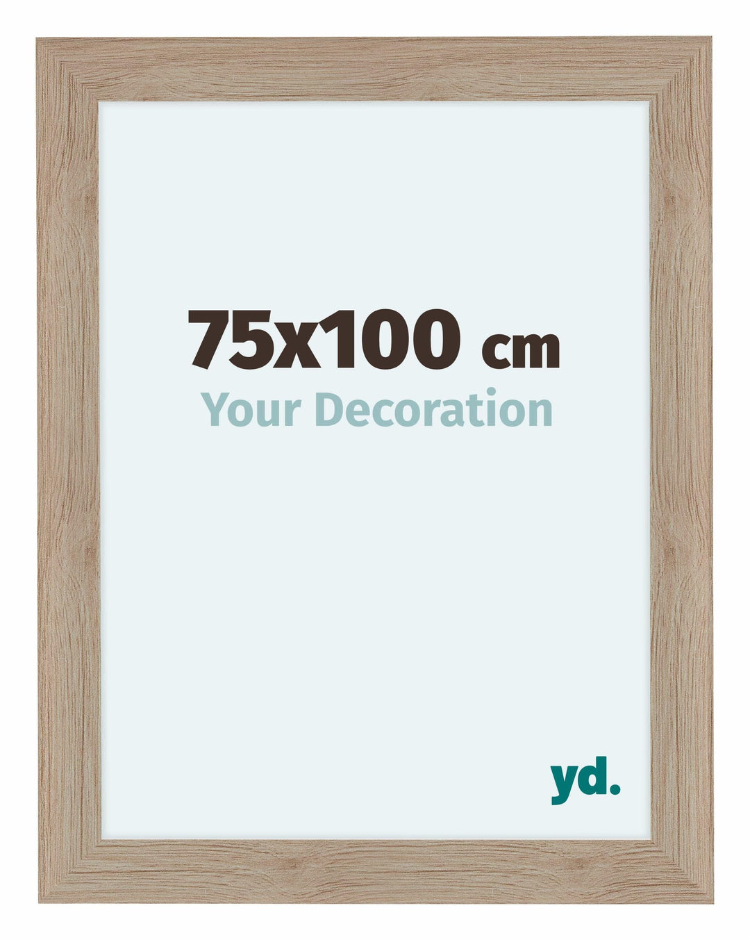 yd. Your Decoration - Bilderrahmen 75x100 cm - Eiche Hell - Bilderrahmen aus MDF mit Acrylglas - Ant