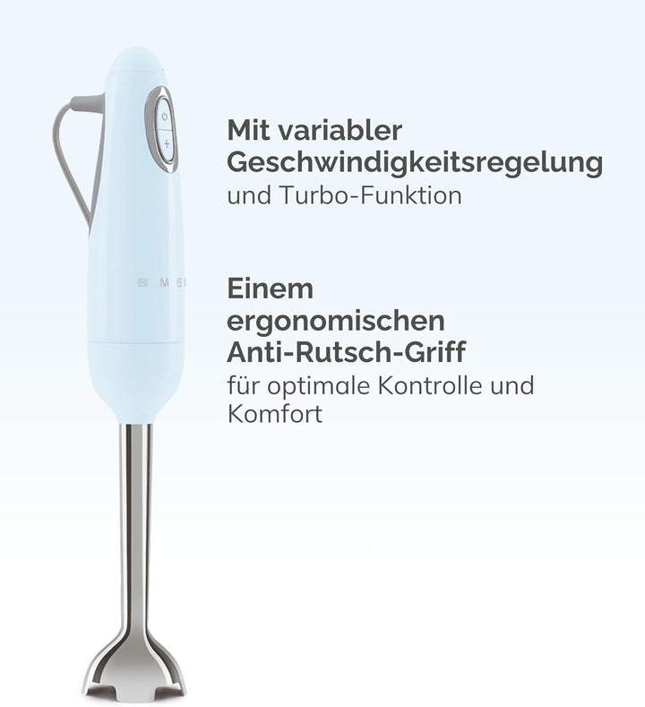 Smeg HBF11PBEU Stabmixer Pastelblau Pastellblau, Pastellblau