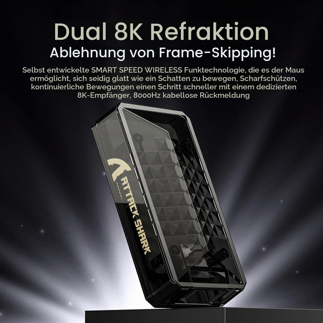 ATTACK SHARK X8 Ultimate Mouse for Large Hand, 65g Superlight, Nordic 54L15MCU, PixArt PAW3950MAX Ga