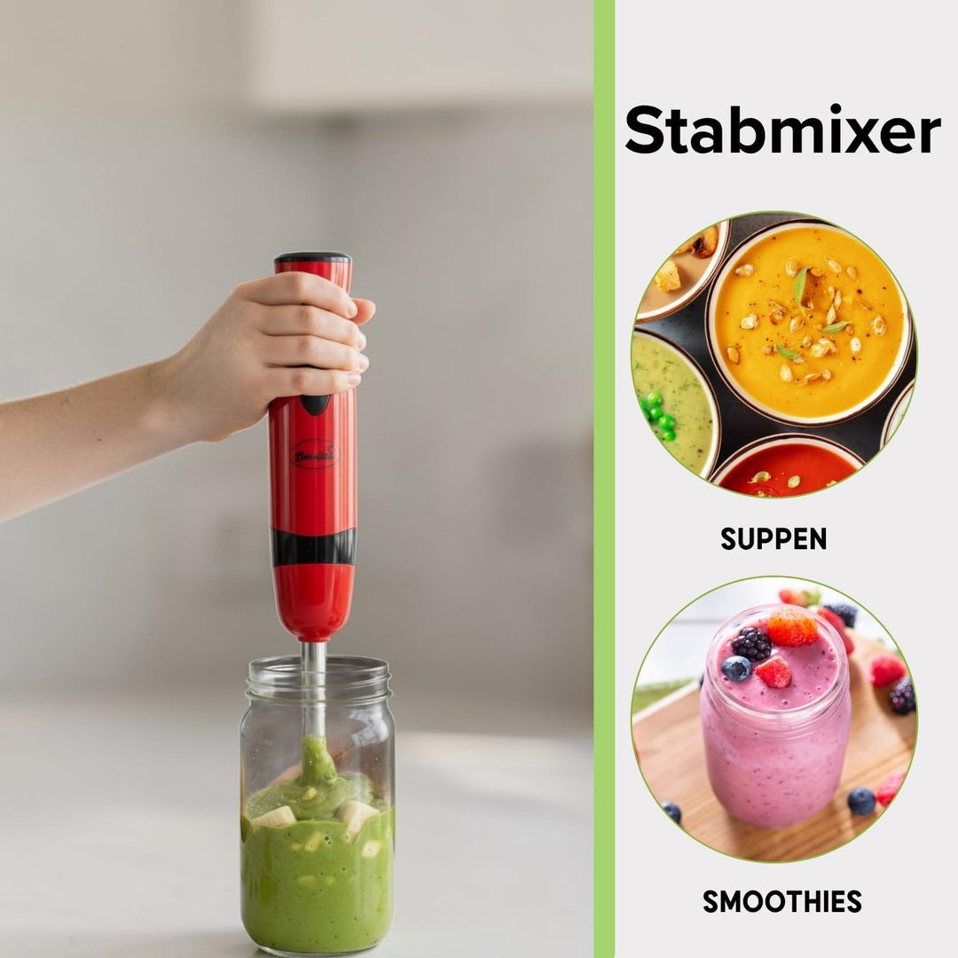3 PAGEN® 4-in-1 Stabmixer Set BlendXpress – Spülmaschinenfest Aufsätze – Kompakte Masse und umfangre