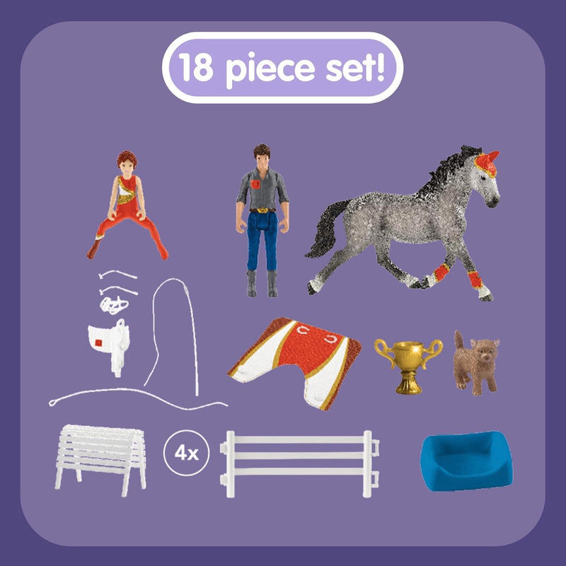 SCHLEICH 42443 Horse Club Mias Voltigier-Reitset & 42640 Horse Club Tori & Princess, ab 5 Jahren, Ho