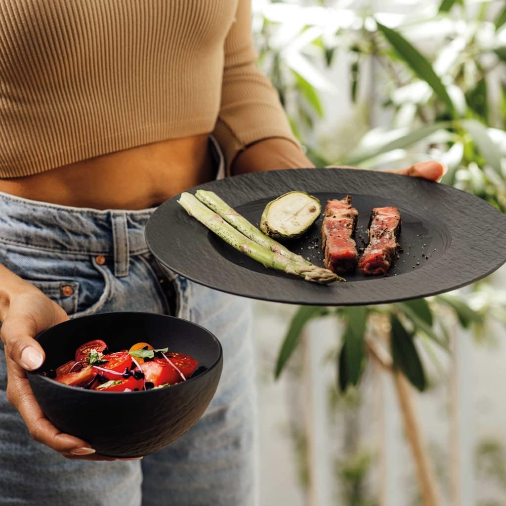 Villeroy & Boch - Manufacture Rock Starter-Set 6 tlg., Premium Porzellan, spülmaschinen-, mikrowelle