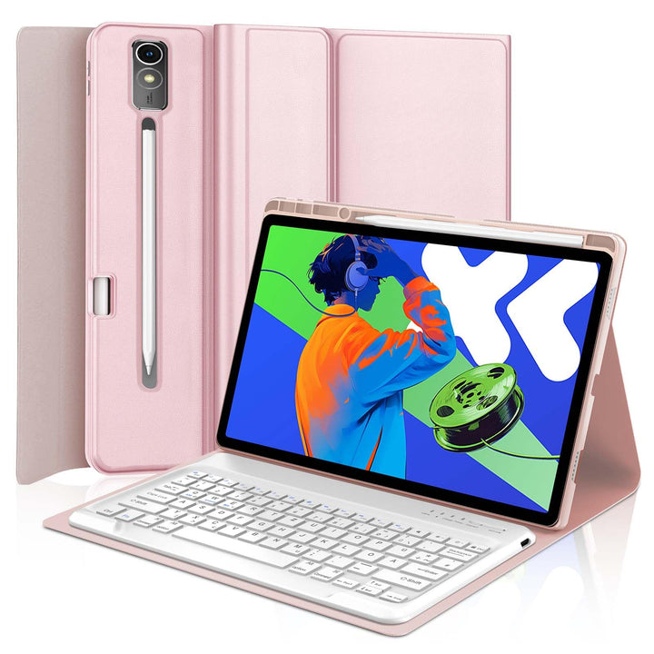 IVEOPPE Hülle mit Tastatur für Lenovo idea Tab Pro 12.7" 2025, Bluetooth Abnehmbare Magnetisch QWERT