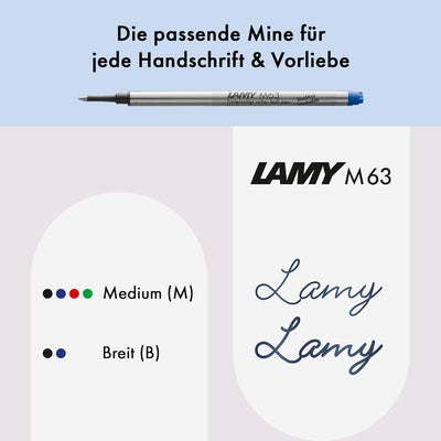 LAMY studio Tintenroller 365 - Rollpen aus Edelstahl strichmattiert in der Farbe Silber mit Griffstü