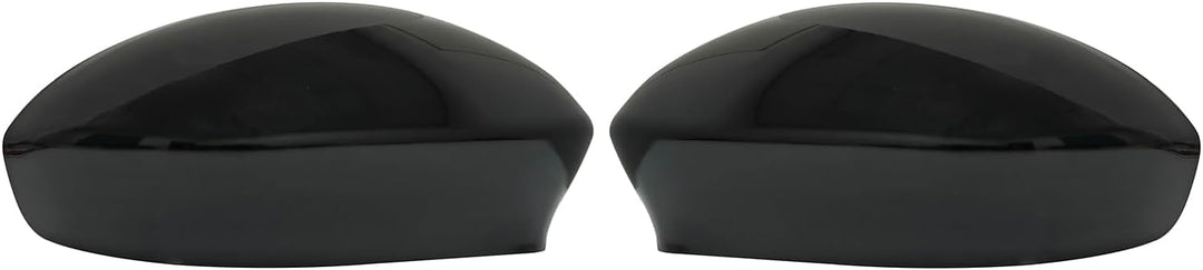 KYYET Seitenspiegel-Abdeckkappe, kompatibel mit Fiat 500 2007–2020 (glänzendes Schwarz) schwarz glän