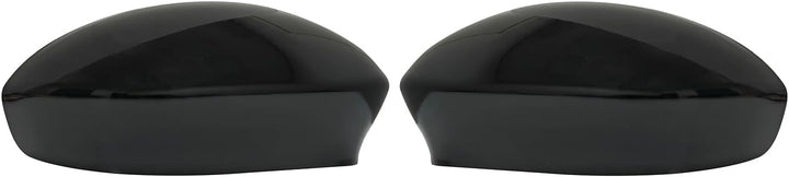KYYET Seitenspiegel-Abdeckkappe, kompatibel mit Fiat 500 2007–2020 (glänzendes Schwarz) schwarz glän