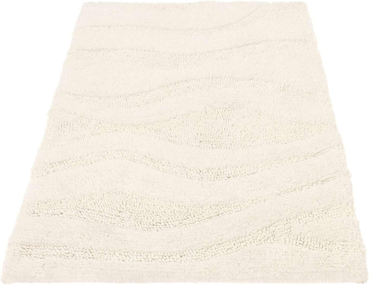RugVista Badematte Breeze, 80 x 50 cm, Rechteckig, Mittelflor, Anti-Rutsch, Moderner Badteppich, Mas