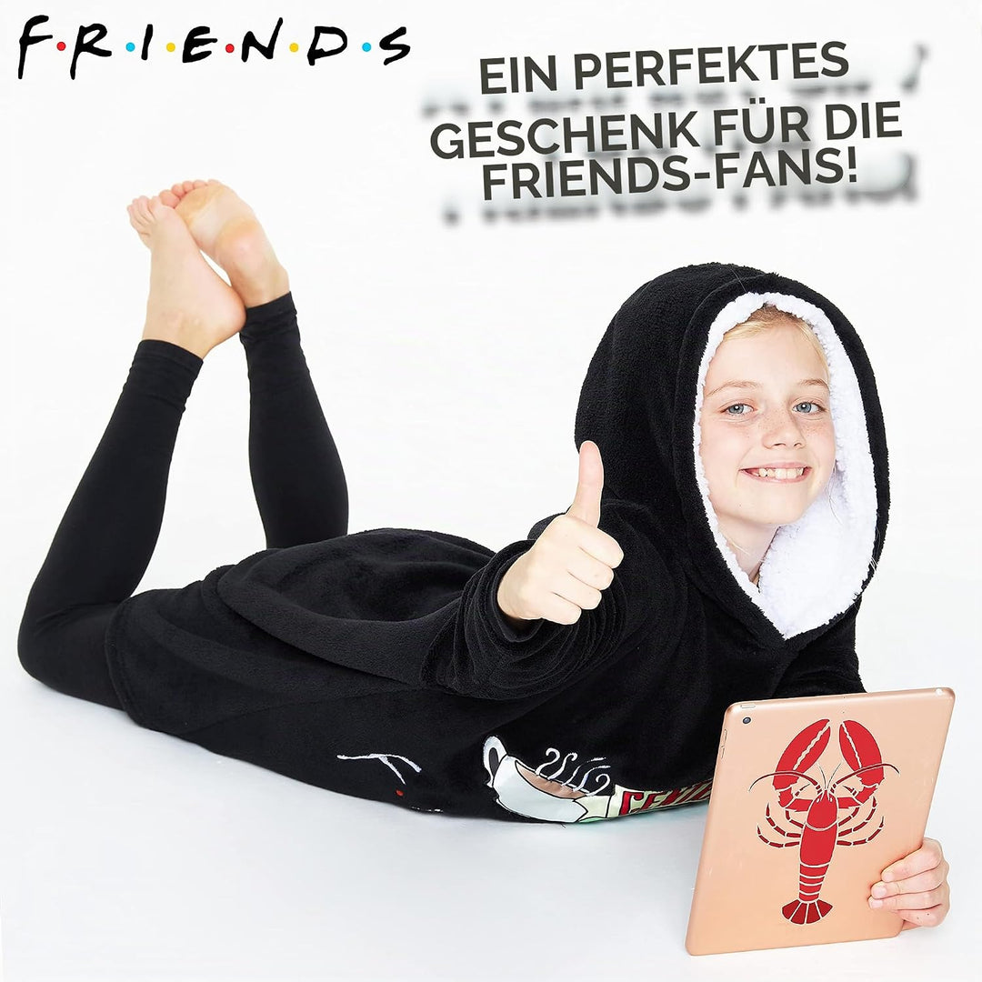 FRIENDS Übergrosse Decke Hoodie Fanell Oversized Hoodie Kapuzenpullover