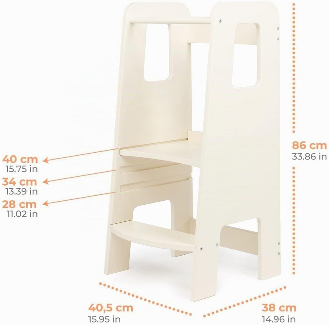 moblì Ully One by schmutzabweisende und waschbare Lernturm | Made in Italy nach Montessori-Prinzipie