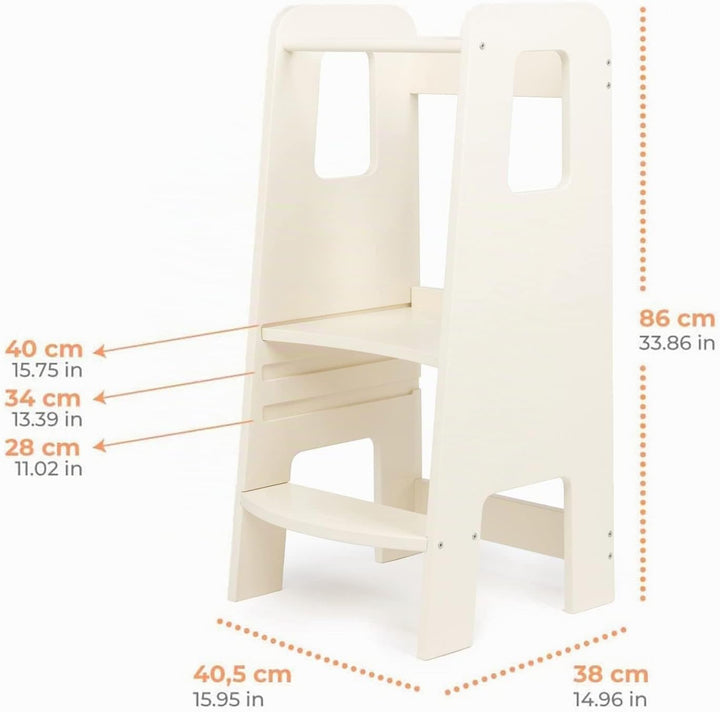 moblì Ully One by schmutzabweisende und waschbare Lernturm | Made in Italy nach Montessori-Prinzipie