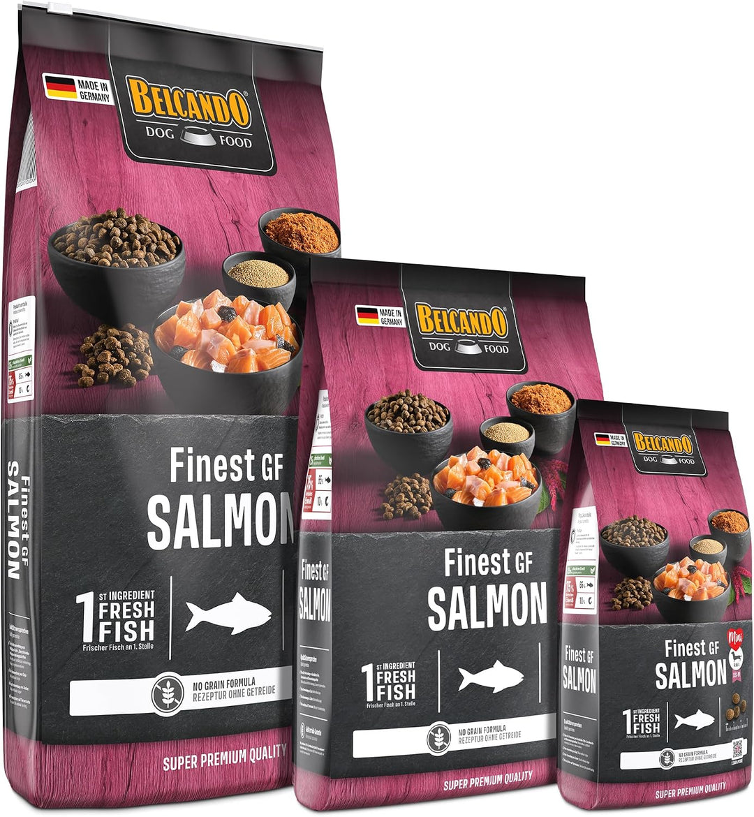 Belcando Finest GF Salmon [4 kg] getreidefreies Hundefutter | Trockenfutter für kleine &amp; mittlere Hu