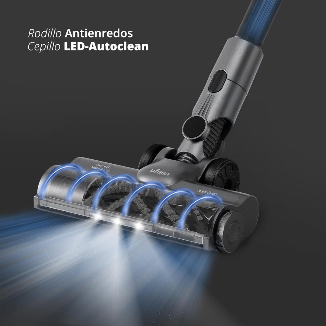 Ufesa Z7 Digital Animal Akku Staubsauger, Selbstladender-Flexibler, 29.6V, LED Touchscreen, 26KPa, 5