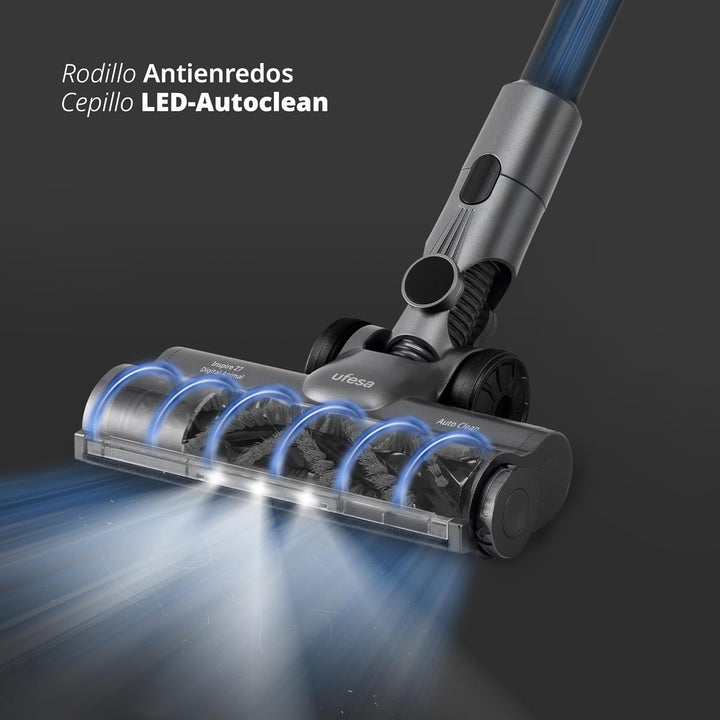 Ufesa Z7 Digital Animal Akku Staubsauger, Selbstladender-Flexibler, 29.6V, LED Touchscreen, 26KPa, 5