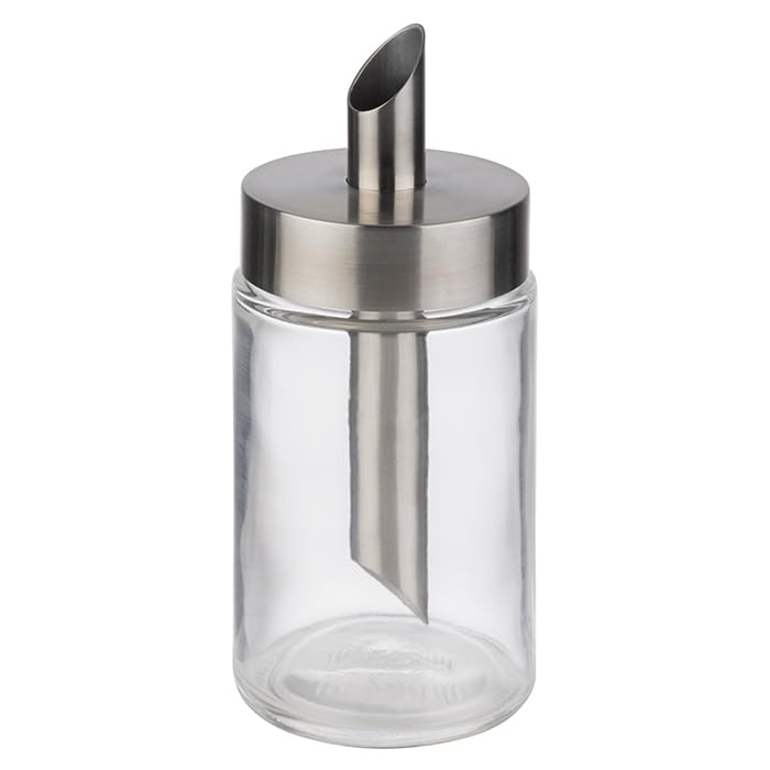 APS 40509 Zuckerdosierer, Ø 6 cm, Höhe 14,5 cm, Glas, Schraubdeckel aus Edelstahl