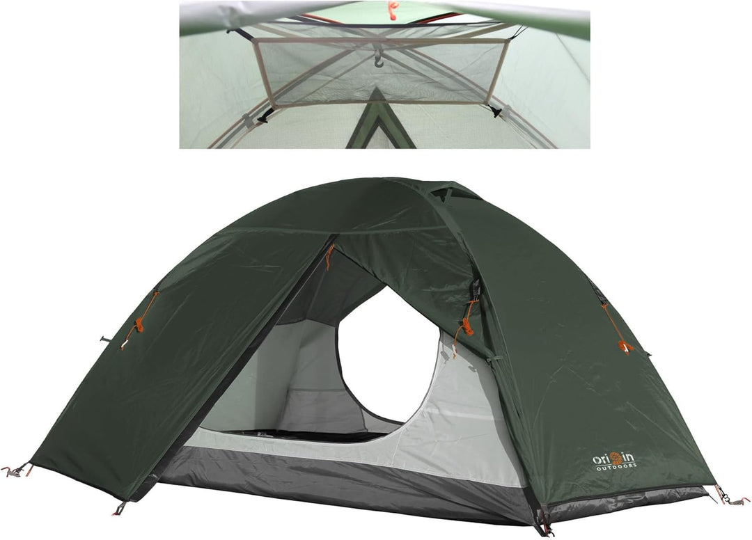 Origin Outdoors Unisex – Erwachsene Snugly Zelt, Grün, 2 Personen